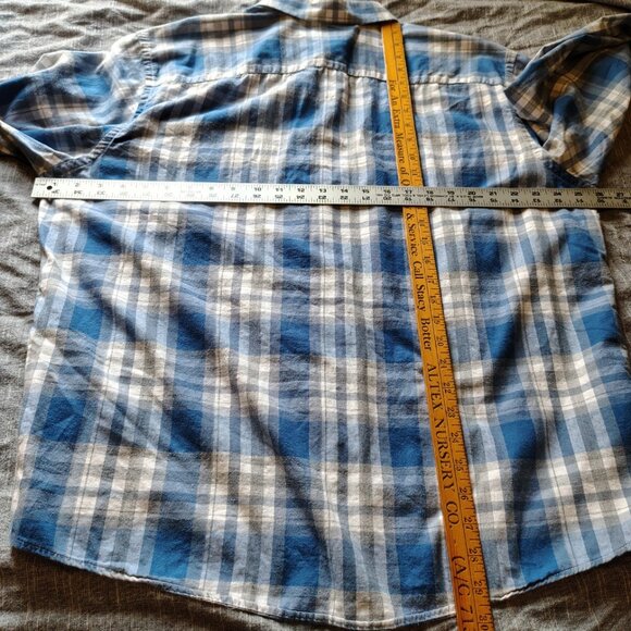 UNTUCKit FIANO Shirt Mens Size XXL Blue Check Plaid Long Sleeve Cotton Button Do - Picture 10 of 12